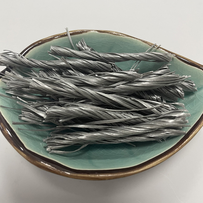 Grey material polymer Twist Bunchy PP Fiber For Industrial Floor