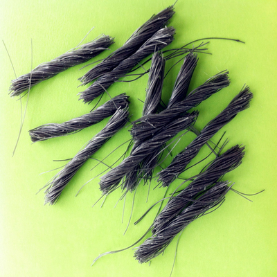 Grey material polymer Twist Bunchy PP Fiber For Industrial Floor