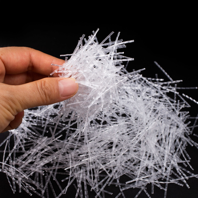 High Crack Resistance Polypropylene PP Macro Fiber Wave Form For Bridge Construction