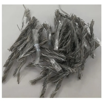 PP Fiber Mesh &amp; Twisted Bunchy Hybrid Type For Reinforcing Cement Concrete