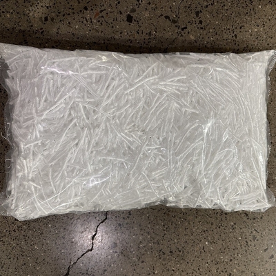 PP Macro Sythetic Fiber Twist 51mm White Color For Pisos Industrial Floor