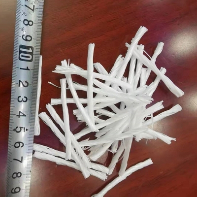 White 51/54mm PP Macro Fiber Twist Bunchy Fiber For Concrete Reinforcement