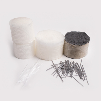 Excellent Antiblocking Effect Synthetic PP Macro Fiber Embossed For Foundations And Roads
