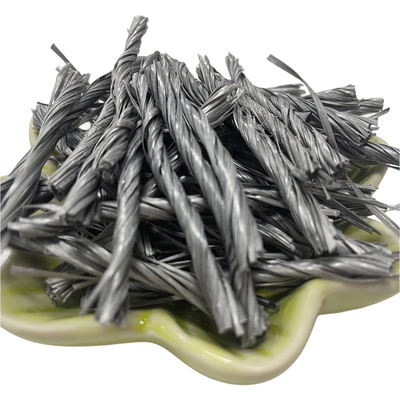 Buliding Polymer Material PP Fiber Twisted Bunchy Form 500T For Crack Resistant
