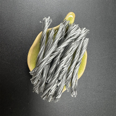 40mm PP Fiber Twisted Bunchy Form 500T For Concrete Reinforcement