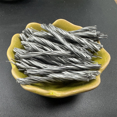 40mm PP Fiber Twisted Bunchy Form 500T For Concrete Reinforcement