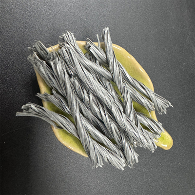 40mm PP Fiber Twisted Bunchy Form 500T For Concrete Reinforcement