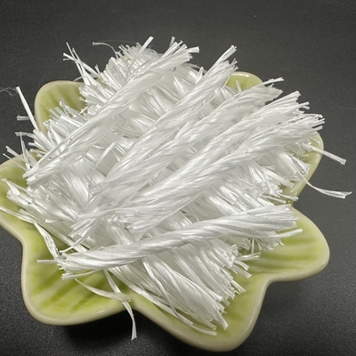 CE Certified Gray Or White PP Fiber Twisted Bunchy Form For Concrete Reinforcement