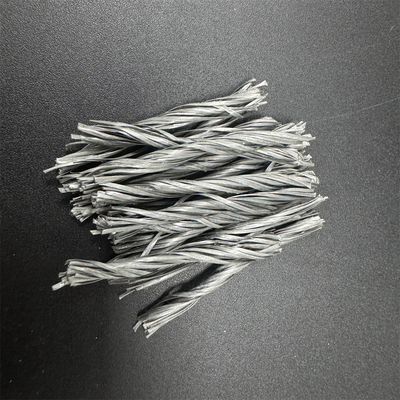 Biture Grey PP Fiber Twisted Bunchy Form For Reinforcement To Crack Resist And Concrete