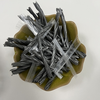 CE Certificated PP Fiber Bundle Twisted Mesh Armored Concrete Fiber For Mortar Use