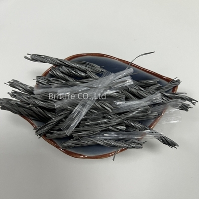 Industrial Floor Use Grey Polypropylene Macro Fibre PP Twist Fiber For Concrete Reinforcement In Construction
