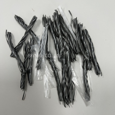 Industrial Floor Use Grey Polypropylene Macro Fibre PP Twist Fiber For Concrete Reinforcement In Construction
