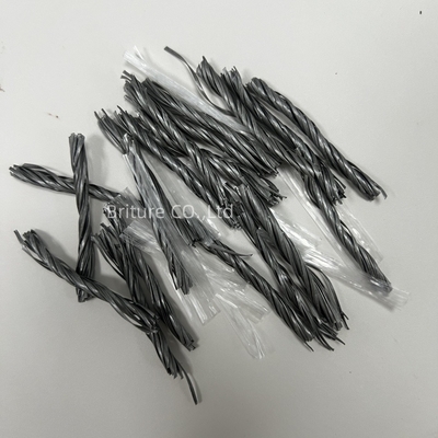 Industrial Floor Use Grey Polypropylene Macro Fibre PP Twist Fiber For Concrete Reinforcement In Construction