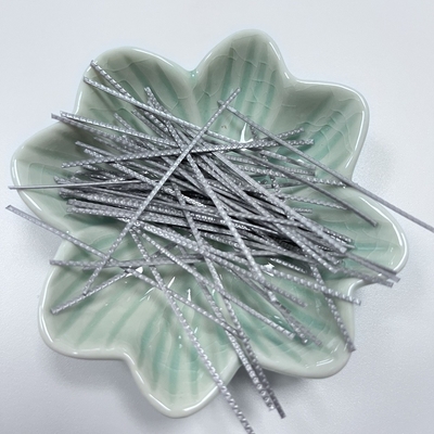 Curved White, Gray, Transparent PP Macro Fiber For Concrete Polypropylene Fiber