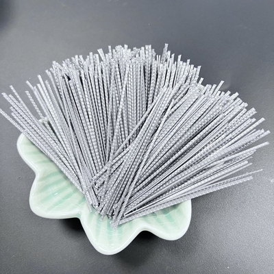 Curved White, Gray, Transparent PP Macro Fiber For Concrete Polypropylene Fiber