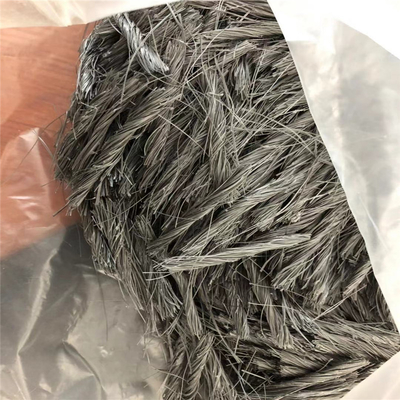 54mm Hybrid Polypropylene PP Twist bundle Fiber ( Macro Synthetic Structural Fibers) For Concrete