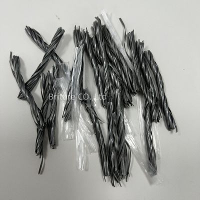 Industrial Floor Use Grey Polypropylene Macro Fibre PP Twist Fiber For Concrete Reinforcement In Construction